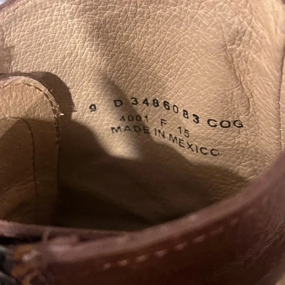 Frye Tyler Brown Leather Double Zip Lace-Up Boots with Brogue Detailing